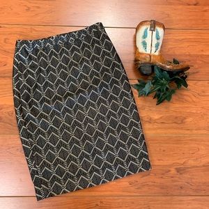 The Limited Black Lace Pencil Skirt